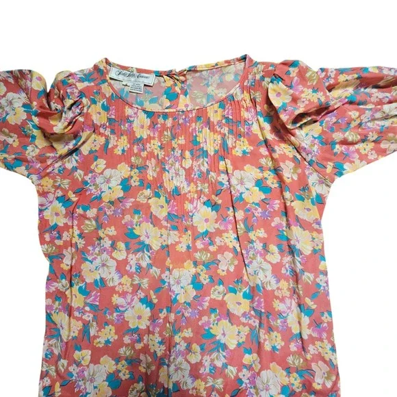 VTG Saks Fifth Avenue 100% Silk Floral Shift Dress Womens 4 Multicolor Garden - Picture 5 of 9